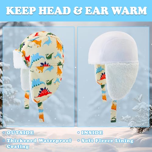 Image of BAVST Winter Trapper Hat for Boys Girls Waterproof Warm Baby Toddler Ushanka Fleece Beanie Hats for 6M-6T