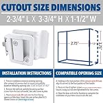 RV Travel Trailer Entry Door Lock Polar White Paddle Deadbolt - Image 2