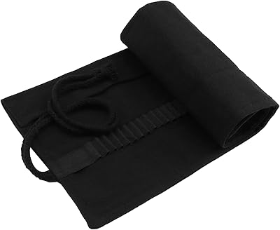 DOITEM Custodia con Astuccio in Tela, 72 buche Colorate portarotolo Porta Rotolo per Artista, Scuola, Ufficio e Animale