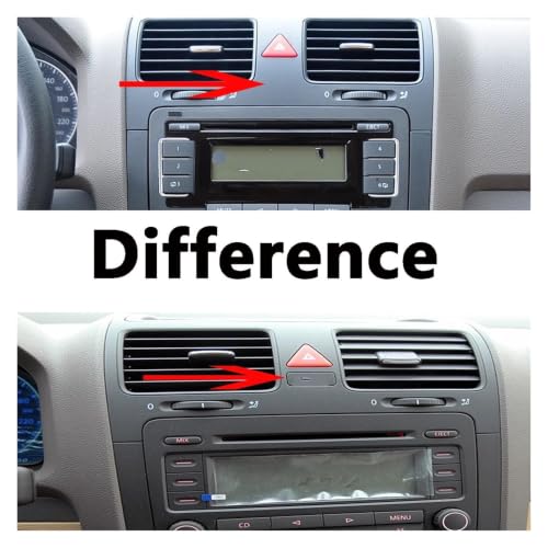 Rejilla de ventilación trasera para salpicadero de VW Golf 5 y Jetta MK5 6