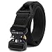 Fairwin Tactical Rigger Belt, Military Style 1.5 Inch Utility Nylon Webbing Belt with V-Ring Heavy-Duty Quick-Release Buckle Mens Belt for Cargo Pants Jeans