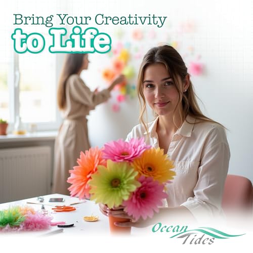 Ocean Tides Premium 100 Sheets (14 x 20 Inches) Valentine’s Wrapping Paper – 25 Colors Gift Wrapping Tissue Paper Bulk for Romantic Gifts & Birthdays – Colored Tissue Papers for Gift Bags, Assorted