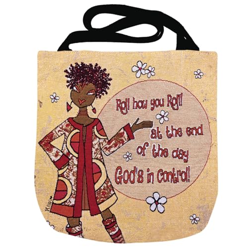 Woven Tote Bag for African American Women, for Work Gym Travel Shopping Casual