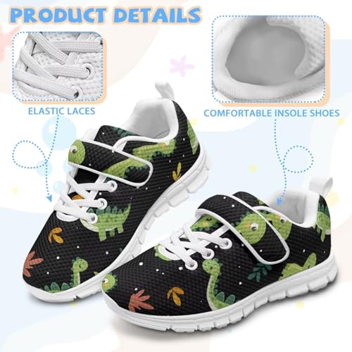 Shoes for Boys Girls Cozy Breathable Anti-Slip Running Sneaker Lightweight Hook and Loops School Athletic Tennis Sneakers for Children/Big Kids/Litter Boys Girls/Toddler3
