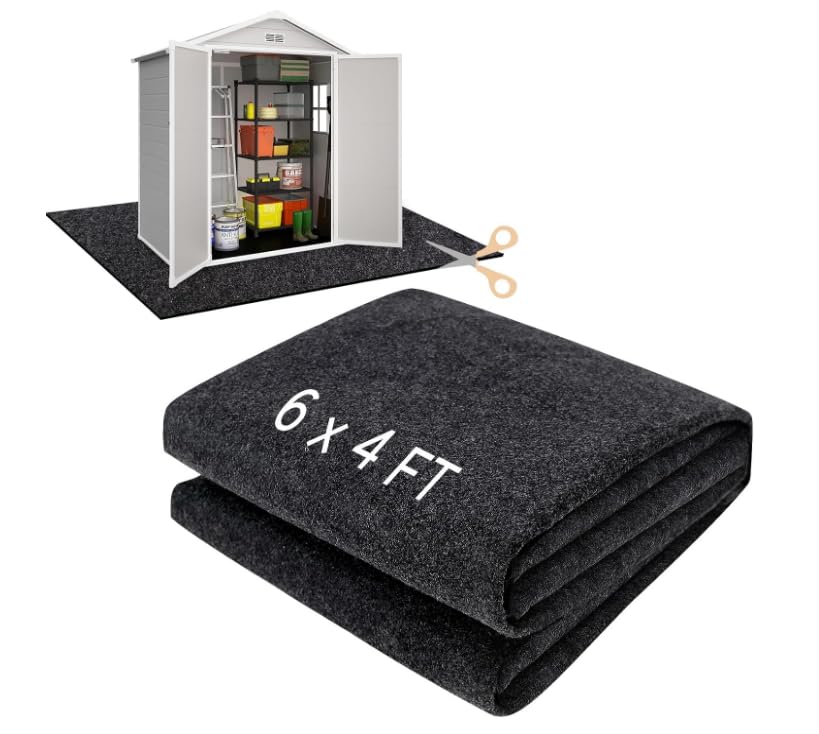 Tapis De Sol Imperméable Antidérapant 100x160 Cm – Feutre + Polyéthylène, Pour Abri De Jardin, Garage, Camping