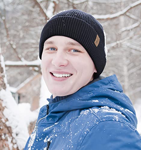 Image of Wmcaps Winter Beanie for Men Women, Fleece Lined Beanie Soft Warm Knit Hat Ski Stocking Cuffed Cap