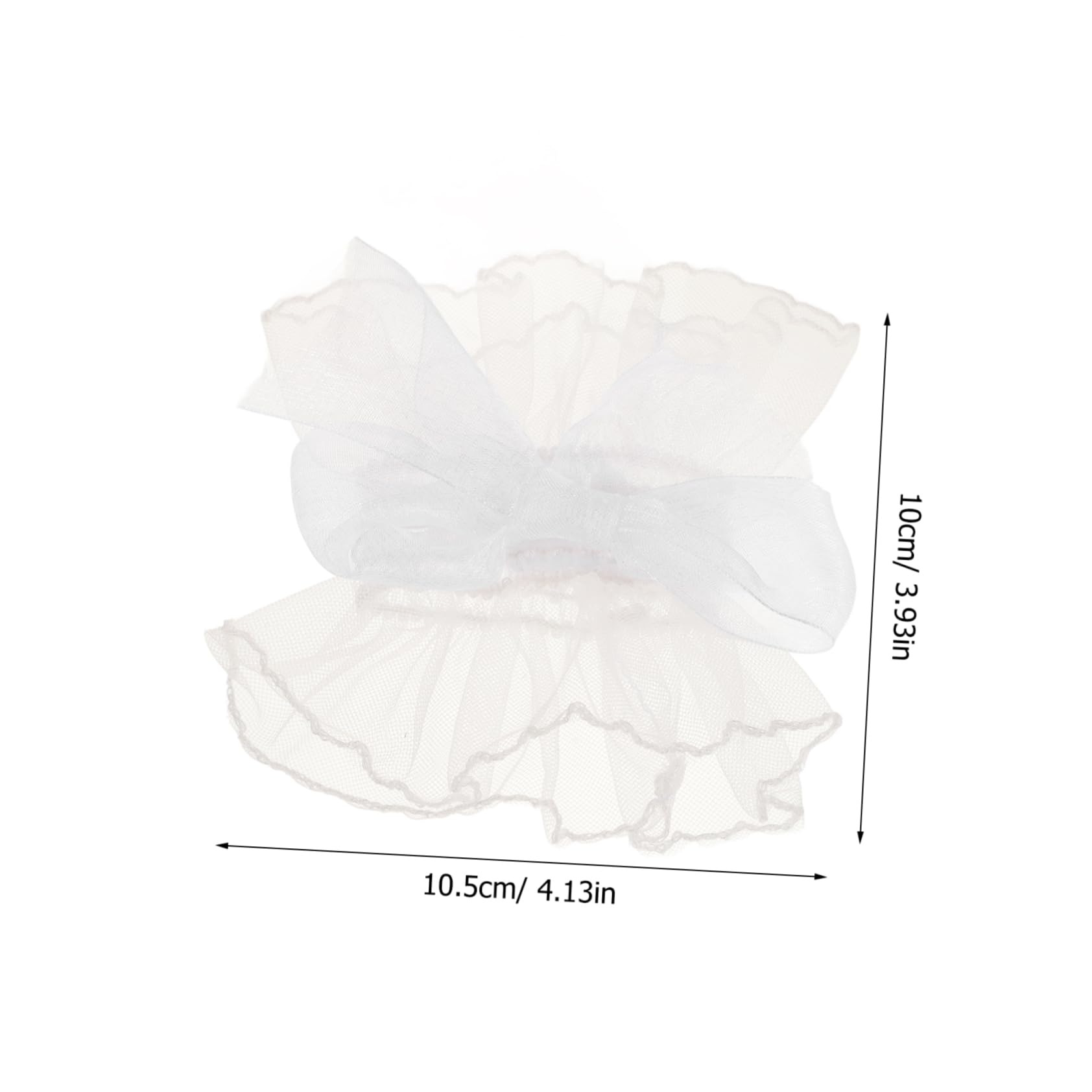 SAFIGLE Feminine Lace Wrist Cuffs Bow Design Elastic Short Tulle Gloves for Women