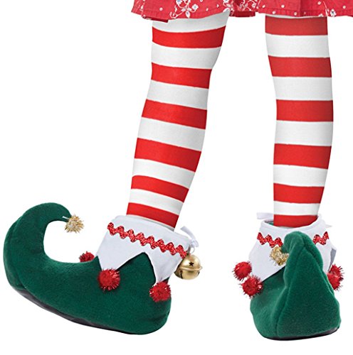 California Costumes unisex adult Elf Shoes - Sized Costumes, Green/White, Medium US