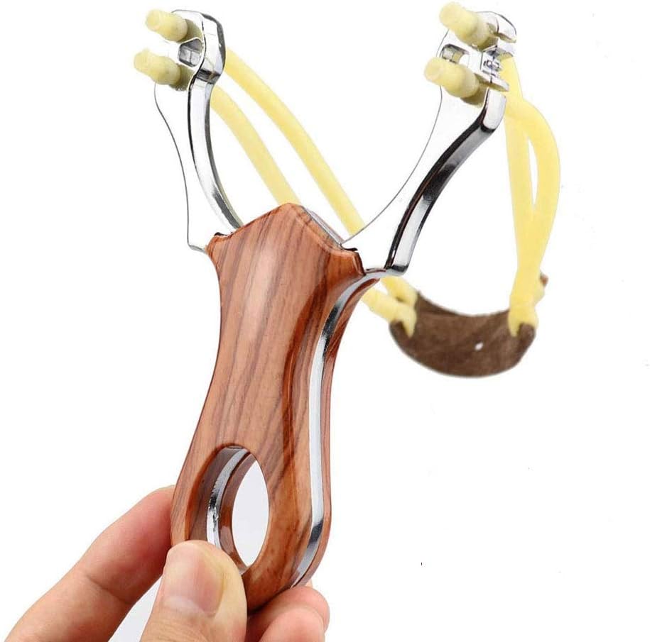 Wolike Slingshot Profesional Hunting Catapults Aluminium Alloy Slingshot with Rubber Bands