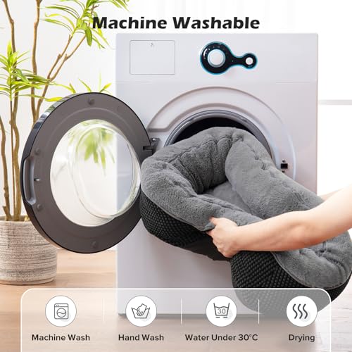 Image of INVENHO Large Dog Beds Large Sized, Washable Orthopedic Warming Soft Sleeping Durable with Anti-Slip Bottom