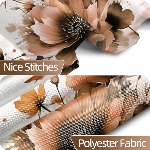 Uiiooazy Chocolate Floral Shower Curtain Set for Bathroom 72" Wx72 L by Uiiooazy - Used condition - Image 5