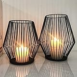 ➤KERZENHALTER DEKORATIONEN - Die 2er-Set Kerzenständer präsentieren einen einzigartigen Look. Dieser Kerzenhalter hat eine Platte, auf der das gesamte geschmolzene Wachs Ihrer Kerze aufbewahrt wird, um zu verhindern, dass Teppiche und Fußböden von tropfendem Wachs tropfen.