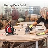 Labgear Extension Lead 15m Heavy Duty Cable Reel 4 Socket 13A Power Reel with Thermal Cut-Out Protection, Durable Drum and Carry Handle Black/Red - Image 2