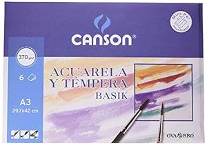 Canson Acuarela y Témpra Basik Aquarellpapier, 6 Bögen