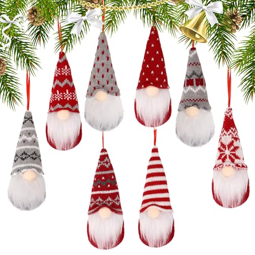 8 STK Weihnachtsbaumanhänger Wichtel Stoff Weihnachtsbaum...