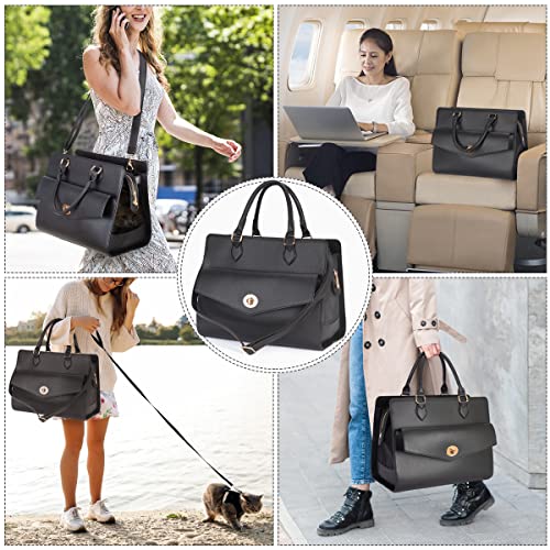 Stylish Pet Carrier Purse Leather Bag For Small Dogs Cats Puppy,Airline Approved Soft-Sided Carriers (Black) #TOP6