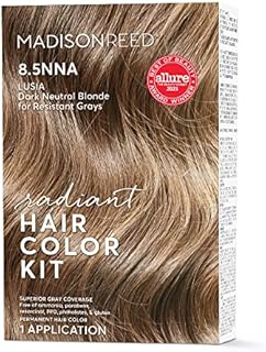 Madison Reed Radiant Hair Color Kit, Permanent Hair Dye, 100% Gray Coverage, Ammonia-Free, Lusia Dark Blonde 8.5NNA Dark Neutral Blonde for Resistant Grays, Pack of 1