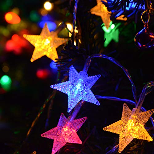 Homeleo 25Ft 50 Led Multicolor Star String Lights For Bedroom Decorations, Battery Operated Led Christmas Lights For Apartment Dorm Room Decor thumb #8