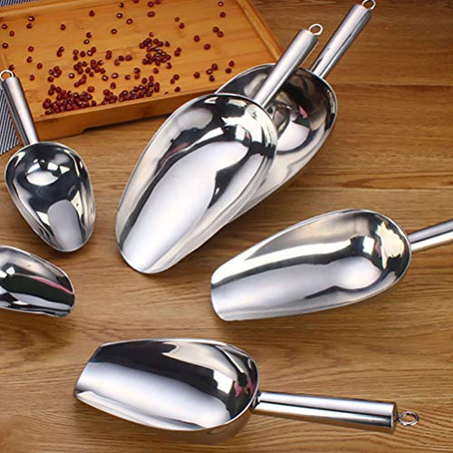 1 Unidade pá de gelo de aço inoxidável colher de cozinha pá de batatas fritas cereais light levinho