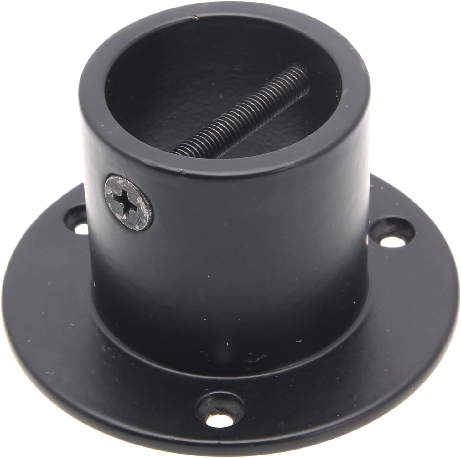 Embout de corde noir 24 mm Sourcingmap avec finition thermolaquée pour barrière lot de 8