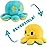TeeTurtle - The Original Reversible Octopus Plushie - Starry Eyes - Cute Sensory Fidget Stuffed Animals That Show Your Mood