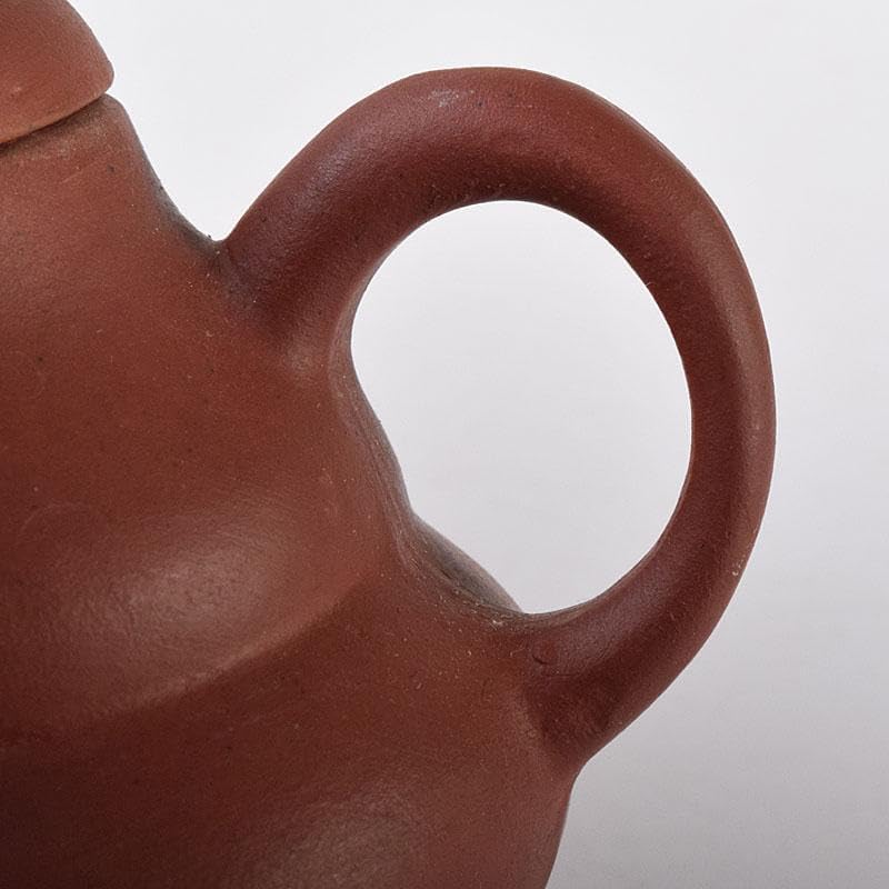 中国　紫砂　朱泥　小さな急須　茶壷　在銘　C　R7935 唐物朱泥急須「中国宜興」在銘 紫砂壺 中国古玩 宜興窯(2