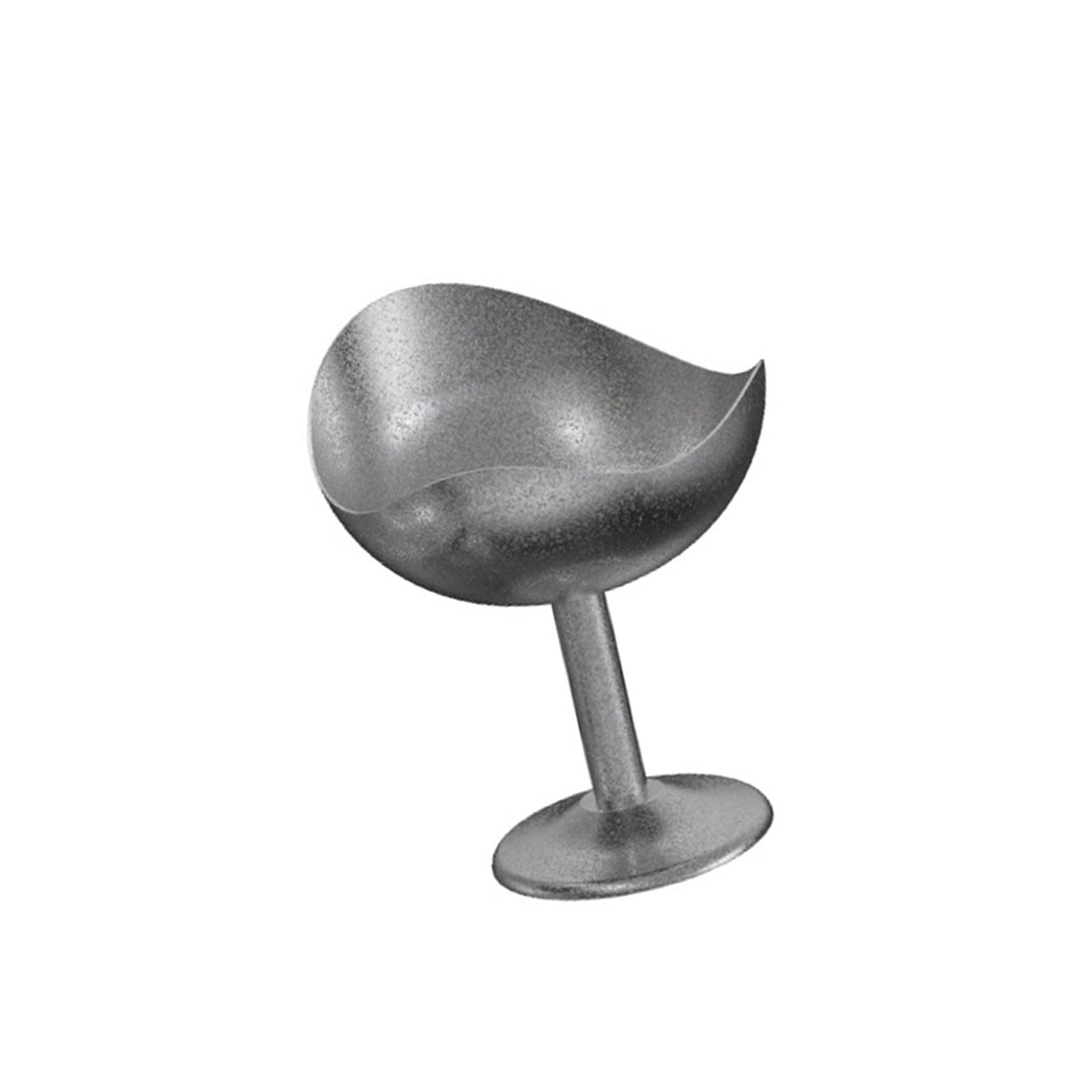 HZBB Artistic Textured Stainless Steel Treat Cup Footed Ice Cream Goblet Bowl for Dessert Presentation Party Gatherings Ice Cream Serving Bowl