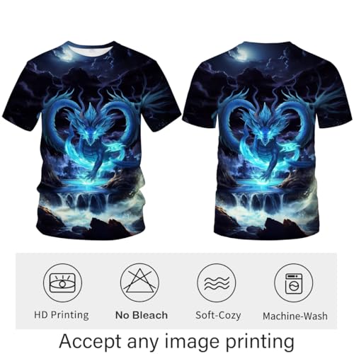 Traditional Chinese Dragon T-Shirt Funny Anime Graphic Tee Shirt3