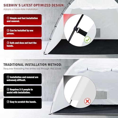 Image of Portable Paint Booth Tent,Siebwin 10(L)x8(W)x6.2(H)ft Larger Spray Paint Tents with Built-in Floor&Mesh Screen&Windproof Hooks,Painting Tent Station for Furniture DIY Hobby Tool,Spray Paint Shelter