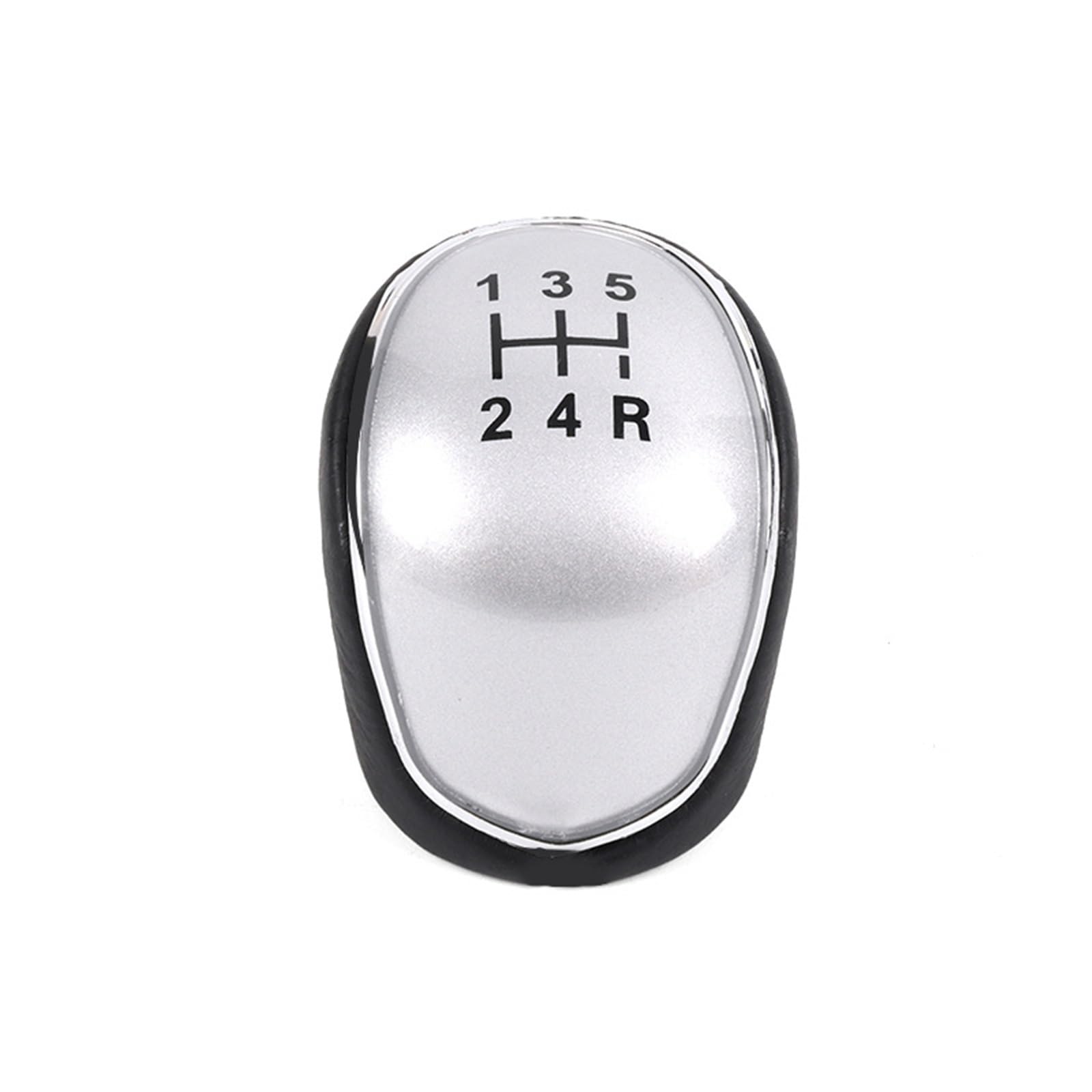 Aimazom Car Gear Shift Knob for Ford for Focus MK2 MK3 5/6 Speed Manual Gear Shift Knob Handle for Modification and Replacement(Silver,for 5 Speed)