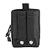 FUNANASUN MOLLE Pouches - 2 Pack Tactical Compact Pack Water-Resistant Utility EDC Pouch Small Black with US Flag Patch(Black)