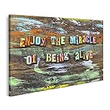 Taille: 100x57cm islandburner Tableau sur toile Profitez de Miracle Alive Life Love Magic Aidez Nature Life Cadre Affiche Poster Murale Tableaux