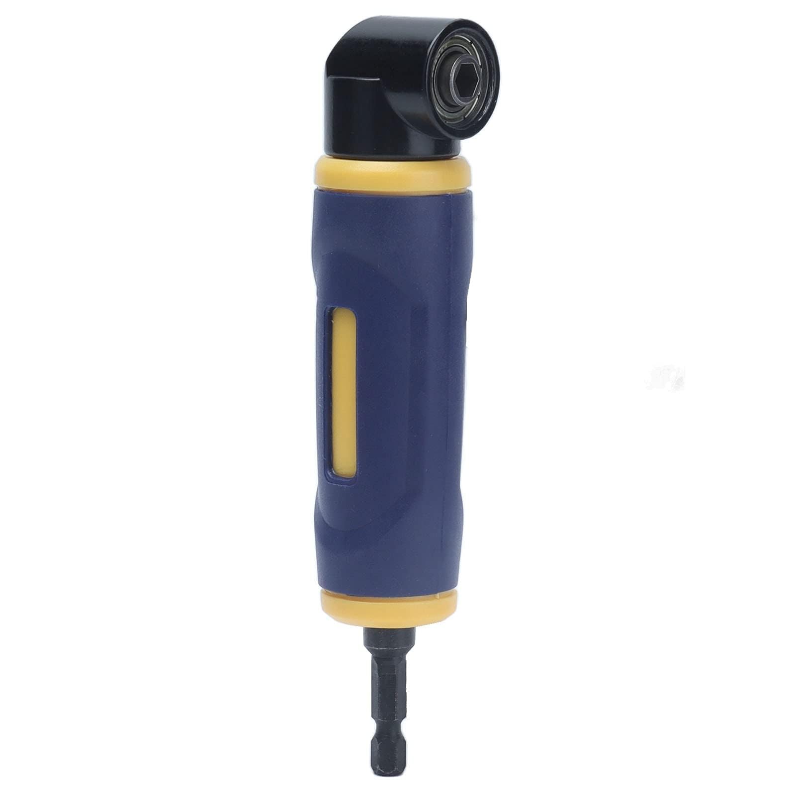 Adattatore per Trapano Ad Angolo Retto Dispositivo Angolare per Punta 90 Gradi Driver di Estensione Giallo Blu con Impugnatura in ABS