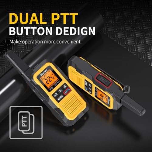 Gaswei G2pro+ IP67 Waterproof Floating Walkie Talkies Long Range for Adults, Heavy Duty Walkie Talkie with Double PTT,FM Radio,SOS,NOAA Weather,VOX, Two Way Radio Rechargeable Battery(Yellow 6Pack) by Gaswei - Image 7