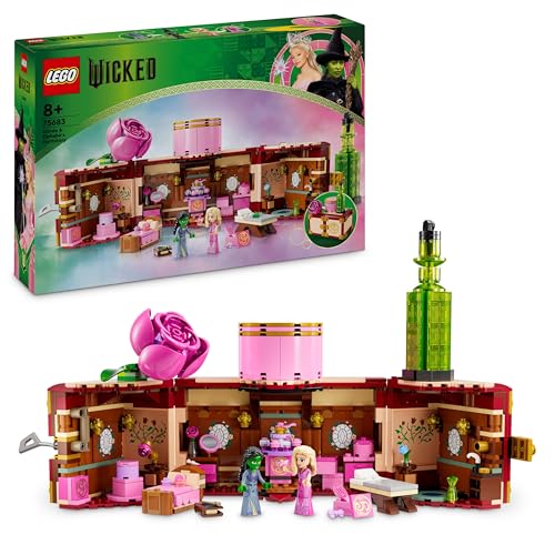 LEGO Wicked - Glindas & Elphabas Schlafsaal - Spielzeug mit 2 Minifiguren und Zubehör, darunter Zauberstäbe und eine Truhe - Geburtstagsgeschenk für Mädchen und Jungen ab 8 Jahren und Filmfans - 75683