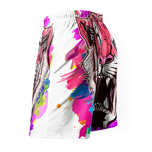 Ktewqmp Zomerzwembroek Tiger Pink mannen zwembroek zwembroek met zakken kant - Image 3