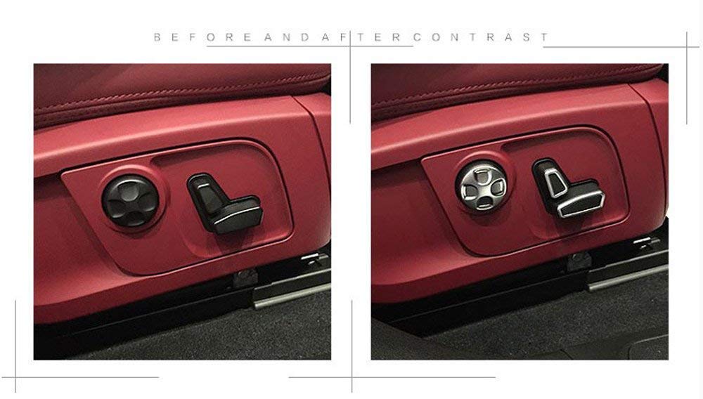 ABS Plastic Chrome Car Seat Button Cover Trim for Maserati Levante 2016 2017, for Ghibli 2014-2017, for Quattroporte 2013-2017