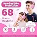 MIDOLA Kids Headphones Bluetooth 5.4 Wireless Volume Limited 85/94dB Hearing Protection Over Ear,68 Hours Playtime Foldable with Cable Aux Wired Built-in Mic for Toddler Child Travel School Pink