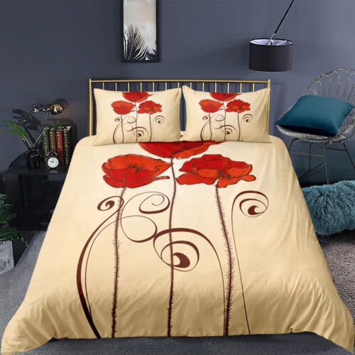 Housse de Couette 240 x 260 beige en microfibre thermorégulatrice et anti-plis
