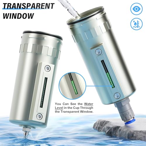 TAILONZ PNEUMATIC 0-1.6MPA 3/4 Zoll BSP Dreistufiges Industrie-Lufttrocknungssystem, Partikelfilter, Koaleszenzfilter, Trockenmittel-Trockner und Luftregler (automatische Entleerung)