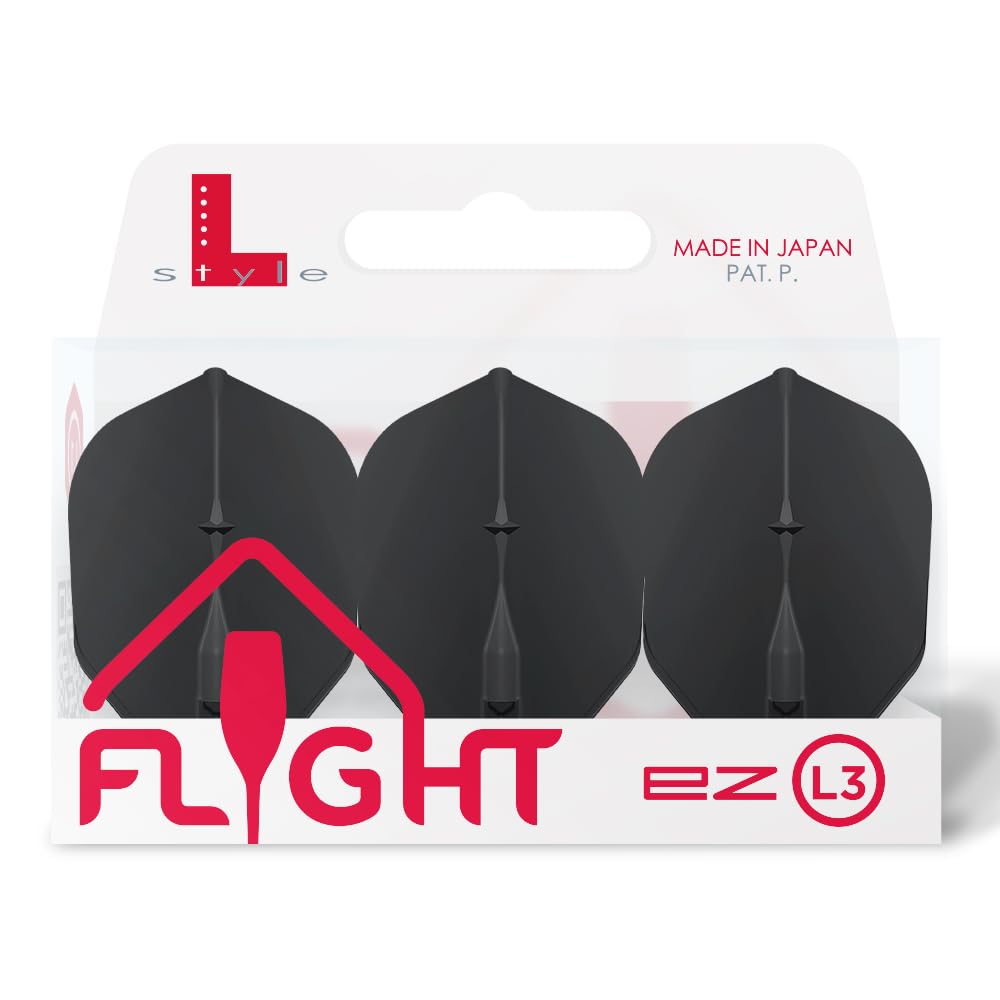 Amazon.com : L-style L3 Shape Dart Flights – EZ – Black – 1 Set (3