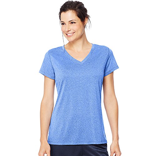 Hanes Sport Women's Heathered Performance V-Neck Tee