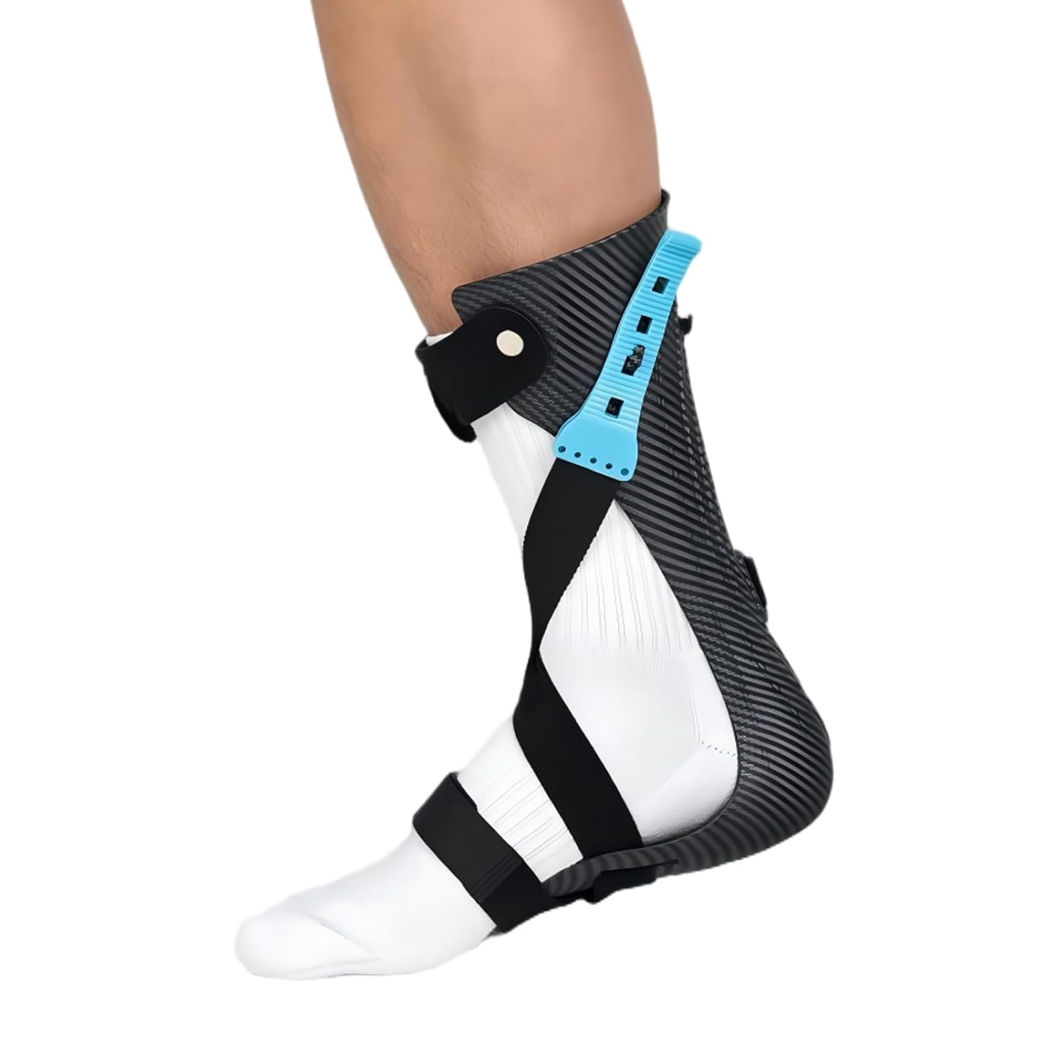 Komzer AFO Drop Foot Brace, Adjustable Ankle Support Orthosis for Stroke Recovery & Daily Mobility, Lightweight Orthotic Device for Men & Women, Fits Inside Shoes (S-Left)