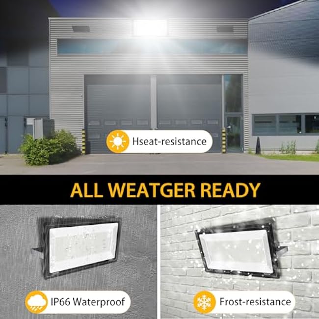 500W LED Flood Light FloodLight with Plug 5000K Daylight White