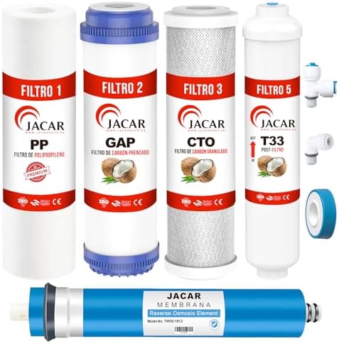 JACAR Universal 5 Stage Reverse Osmosis Filters with Membrane 50 ...
