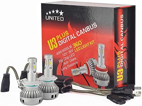 U3 PLUS H7 40W LED Headlight Kit New Upgrade Flip Chips LED