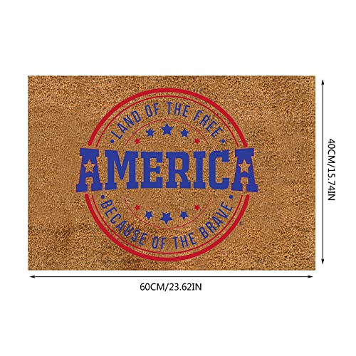 4Th Of July Doormat Patriotic Decorative Rugs, Sunflower Usa Flag Welcome Mat For Front Door Independence Day Decor, Non-Slip Floor Mat For Home Bathroom Kitchen Entrance #TOP2