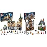 LEGO 76389 Harry Potter la Chambre des Secrets de Poudlard Jouet Château & 76388 Harry Potter Visite du Village de Pré-au-Lard Edition 20ème Anniversaire avec Figurine de Collection Dorée