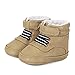 LACOFIA Bottes d'hiver pour bébé garçon Chaussures premier pas Bottines antidérapantes de neige pour bébé Kaki 6-12 mois