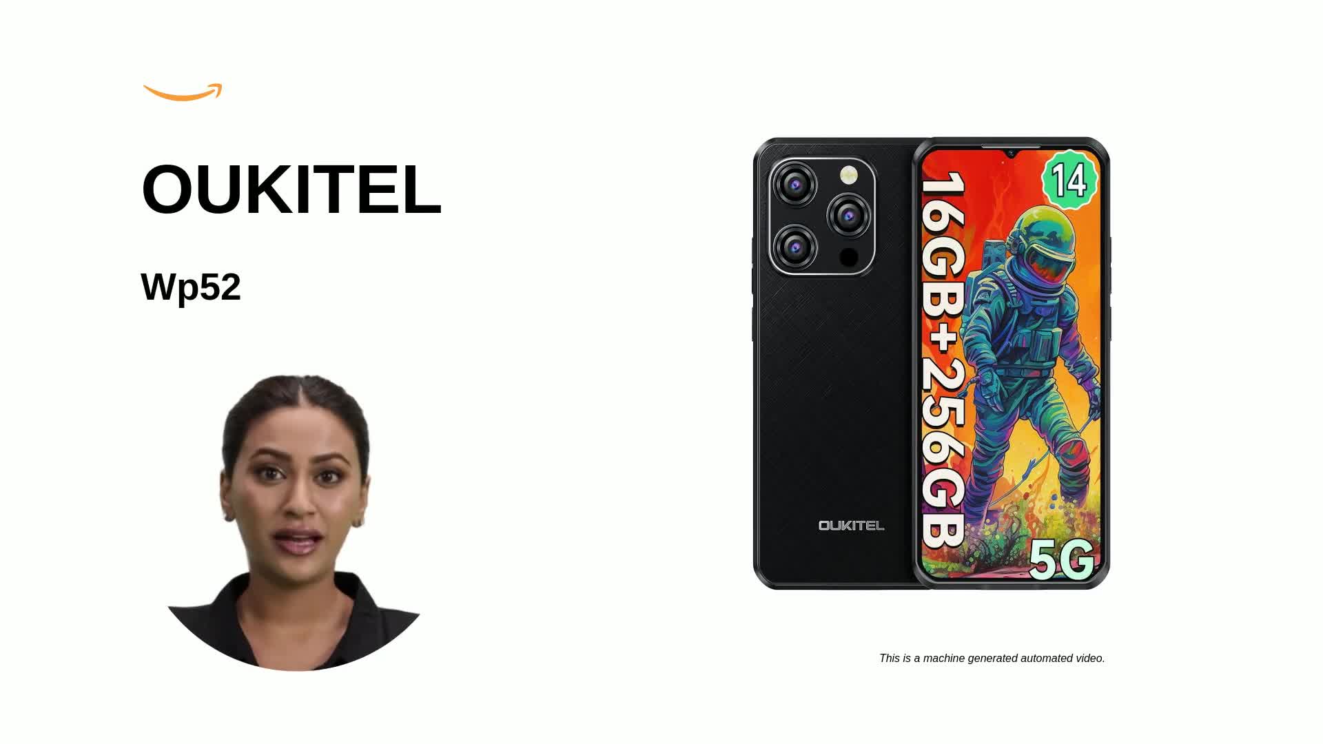 OUKITEL WP52 5G Rugged Smartphone - 16GB+256GB/TF 2TB Android 14
